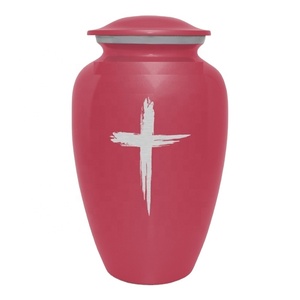 Urne funéraire rose bébé pour adulte, urne pour animaux de compagnie couleur personnalisée, urne commémorative en métal pour cendres, pots décoratifs, urne funéraire en gros - Product Image 1