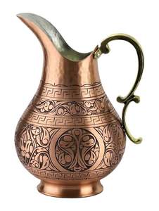Carafe en cuivre de qualité supérieure avec couvercle, fabriquée par un fabricant de qualité, carafe à eau en cuivre pour hôtel et maison, décoration de qualité. - Product Image 4