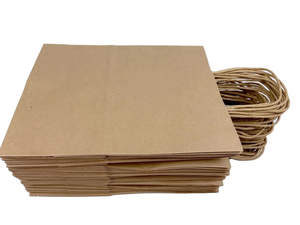 Sacs en papier kraft personnalisés en gros avec poignée laminée pour emballage alimentaire à emporter, sacs fourre-tout en papier kraft personnalisés pour plats à emporter - Product Image 4