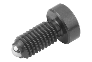 K0336 Ressort à poussoir, force de compression, avec tête, D=M06 L=16, acier à coupe libre, oxydé noir, composant : acier à billes - Product Image 2
