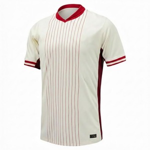 Maillots de football personnalisés avec broderie de patchs, 100% polyester, séchage rapide, coupe classique, manches courtes, imprimé, maille respirante - Product Image 3