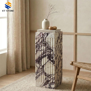 <span class=keywords><strong>Table</strong></span> basse en <span class=keywords><strong>marbre</strong></span> Calacatta Viola violet de luxe, <span class=keywords><strong>table</strong></span> à manger en <span class=keywords><strong>marbre</strong></span> Calcutta Viola, meuble en pierre sur piétement cube - Product Image 5