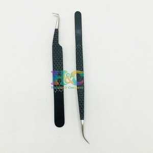 Wholesale Professional Anti-Magnetic Stainless Steel <b>Lash</b> Tweezers 90 Degree Pointed Smooth Texture Customized Color <b>Lash</b> - Product Image 4