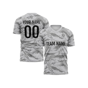 Custom <b>Soccer</b> Uniform Set Sublimated Jersey Shorts Team Kit 100% Polyester Moisture Wicking Adult V-neck Geometric Pattern - Product Image 4