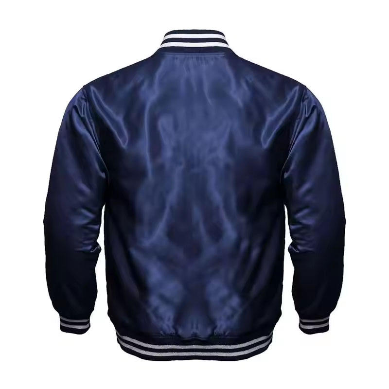 Regular Brown Color Men's Red Varsity Jacket Preppy Style Turn-down Collar Regular Fit ...