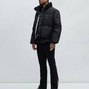 Nouvelle arrivée, veste matelassée unisexe personnalisée, vêtements décontractés de haute qualité, col montant, à capuche, vente en gros de vestes matelassées personnalisées, toutes tailles - Product Image 2