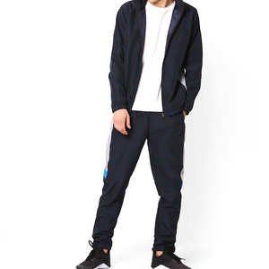 Conjunto Deportivo de Dos Piezas para Hombre, Sudadera con Capucha y Cierre Completo, Color Sólido, Ropa Deportiva Informal para Gimnasio - Product Image 1