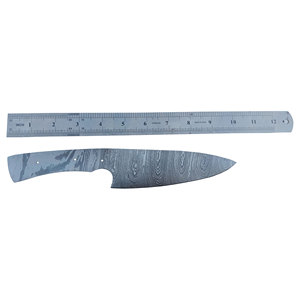 Lame de couteau de cuisine artisanale en acier Damas à haute teneur en carbone, pleine longueur, pointe tombante, bord droit, produit professionnel OEM - Product Image 6