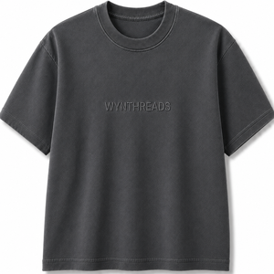 T-shirts décontractés en coton tricoté unisexe pour hommes avec logo brodé personnalisé en gros, impression par transfert thermique - Product Image 6