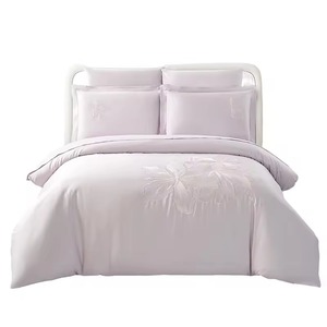 Juego de Edredón de Algodón Blanco de 3 Piezas con Bordado Geométrico, Juego de Ropa de Cama para el Hogar, Lavable a Máquina, 400 Hilos - Product Image 6