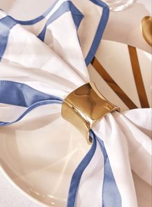 Square Shape Luxury Napkin Rings Set of 2 <b>Hand</b> <b>Casted</b> Technique Gold Color Table Decoration Napkin Ring For Wedding Event decor - Product Image 5