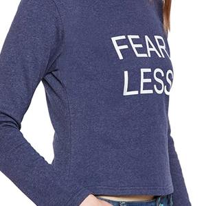 Sudadera superior de alta calidad para mujer con bordado personalizado nueva venta al por mayor cuello redondo manga larga para posición de logotipo frontal de invierno - Product Image 6