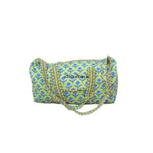 Bolsa de Viaje Grande, Acolchada, de Algodón, Color Sólido, Estilo Vintage, con Cierre de Cremallera, Hecha a Mano, Ecológica, Suave, para Mujer - Product Image 3