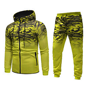 Ensembles de survêtements d'hiver imprimés par sublimation, prix de gros abordable, ensembles de créateurs surdimensionnés pour hommes, pantalon de survêtement 2 pièces en polyester - Product Image 1