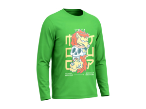 T-shirts à manches longues personnalisables en gros pour hommes, t-shirts de golf en coton piqué vierge - Product Image 4
