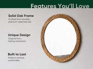 Handmade Glass & Crystal Hand-Carved <b>Round</b> <b>Wall</b> <b>Mirror</b> with MDF Backing Contemporary Design-REHMAN CRAFT - Product Image 2
