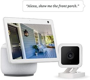 Echo <b>Show</b> <b>10</b> (3rd Gen) HD Smart Display with <b>Alexa</b> & Wyze Cam V3, Glacier White - Product Image 3