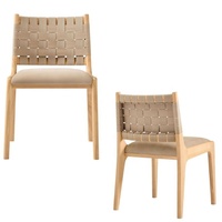 Mobilier de chaise de jardin minimaliste en bois de teck avec siège en mousse, nouveau design plus confortable, chaise élégante et robuste à prix économique
