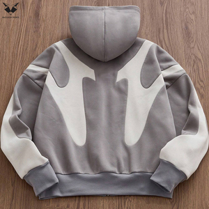 Sudadera con capucha de punto informal de moda para hombre, de ajuste holgado y manga larga, con cremallera, el mejor proveedor de ropa personalizada al por mayor para hombre - Product Image 2