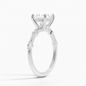Anillo de Compromiso BOJ Ring 011 con Corte Princesa, Plata 925, Halo Oculto Aimee, Diamante de 2ct, Color D, VVS1, Moissanita, Certificado GRA - Product Image 1
