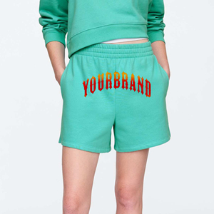 New Fashionable Trending Hot Women's Shorts 100% Cotton Custom Silk Screen Printed Logo High Waist Hip Hop ladies Short - Product Image 4