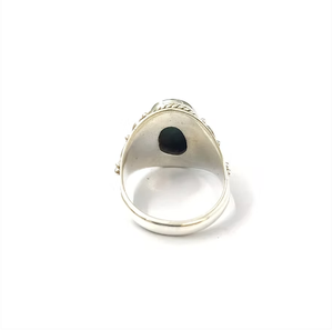 Minimalist Unisex <b>Turquoise</b> Gemstone <b>Ring</b> in 925 Silver with Oval Shape-for Everyday Wear & Gifts - Product Image 4