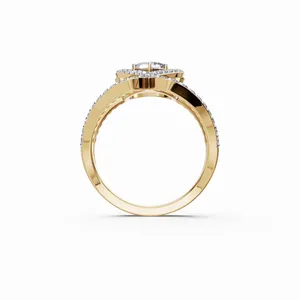 Anillo de Diamantes Cultivados en Laboratorio con Certificación IGI, Corte Redondo y Princesa, 84 Piedras, Joyería de Lujo para Mujer en Oro - Product Image 2