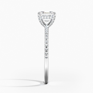 BOJ <b>Ring</b> 095 Asscher Cut 925 <b>Silver</b> Halo Stone Prong Setting <b>Solitaire</b> Diamond <b>Ring</b> 2ct D Color VVS1 Moissanite GRA Certified - Product Image 3