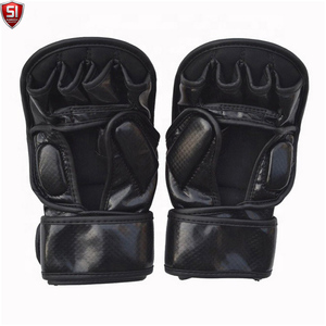 ถุงมือ MMA หนัง PU คุณภาพสูง แบบเปิดนิ้ว ปรับสายรัดข้อมือได้ ปิดด้วยแถบตีนตุ๊กแก บุฟองน้ำ สำหรับศิลปะการต่อสู้ มวย - Product Image 2