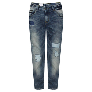 Jean décontracté taille haute en coton respirant, style streetwear, léger, pour homme - Product Image 2