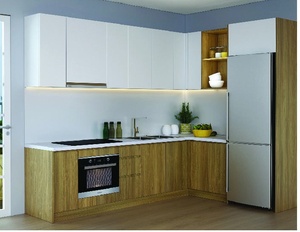 Vietnam Modern <b>Wall</b>-Mounted Kitchen <b>Cabinets</b> Durable Particle Board MDF Plywood Eco-Friendly <b>Metal</b> Handles Apartment Use 5 - Product Image 2
