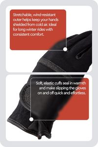 ถุงมือขี่ม้าสำหรับผู้หญิงสำหรับฤดูหนาวพร้อมข้อมือปรับได้ - Product Image 5