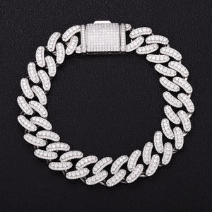 Luxury Iced Out Cuban Link Hip Hop Chain White Gold Finish <b>Statement</b> <b>Necklace</b> for Men Women Premium Fashion JewelryLuxury Iced - Product Image 2