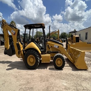 Chargeuse-pelleteuse CAT d'occasion en bon état, 4x4, avec chargeur frontal et pelle arrière, pour travaux d'ingénierie et de construction - Product Image 1