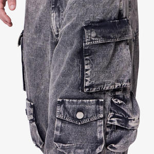 Manufacturer Direct Men's Wholesale Breathable Casual Dark Straight Solid Denim Jeans Embroidery for Summer Autumn Winter - Product Image 6