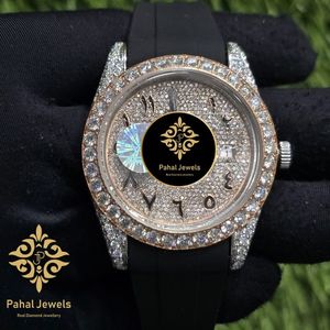 Reloj de Lujo para Mujer Pahal Jewels con Diamantes, Caja de Acero Inoxidable de 40 mm, Analógico de Cuarzo, Cristal de Zafiro, Correa de Acero Inoxidable de 20 mm - Product Image 1