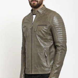 PURITY SPORTS Best Quality High Street Men's Casual <b>Winter</b> <b>Leather</b> <b>Jacket</b> Zipper Closure Stand Collar Windproof Breathable - Product Image 3