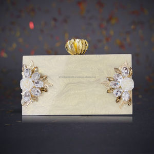 Pochette en résine faite à la main sac de soirée pour femmes sac de mariage et de fête arrivée à prix abordable par LUXURY CRAFTS vente en gros - Product Image 5