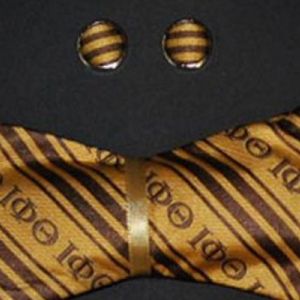 Gold Bowtie Set Silk Tie Pocket Square <b>Cufflinks</b> Elegant Formal Set <b>Mens</b> Classic Dress Wedding Business Gift Set - Product Image 2