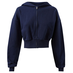 Sudadera Corta Holgada para Mujer, Sensación de Algodón Suave, Manga Larga, para Correr, Hacer Ejercicio, Moda Casual y Comodidad Diaria - Product Image 4