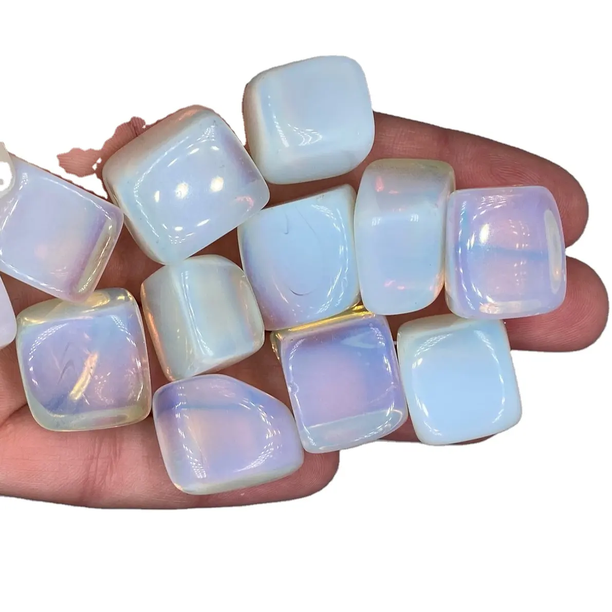 Opalite cubes Square opal Tumbled Stone Gemstone Cube Wholesale Synthetic Cubes Healing Crystal stones polished opalite Alfazal