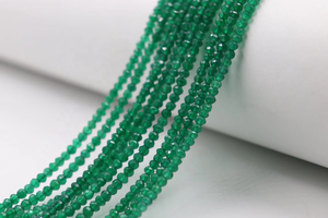 Perles d'onyx vert Rondelle à facettes de haute qualité de 4mm Onyx vert naturel pour la fabrication de bijoux - Product Image 5