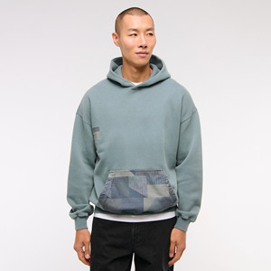 Sweat-shirts à capuche d'hiver personnalisés pour hommes, coupe oversize, en coton uni, 100 % coton, teinture unie, impression numérique, streetwear - Product Image 1