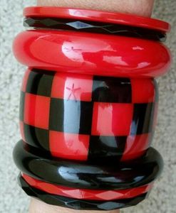 Designer Resin and Wood <b>Bangles</b> with Natural <b>Charm</b> Jewelry Findings - Product Image 5