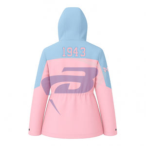 เสื้อแจ็คเก็ตกันฝน Gamma Phi Delta GPD Sorority แบบมีฮู้ด ผ้าซอฟต์เชลล์ คุณภาพสูง สำหรับผู้หญิง กันน้ำ - Product Image 3