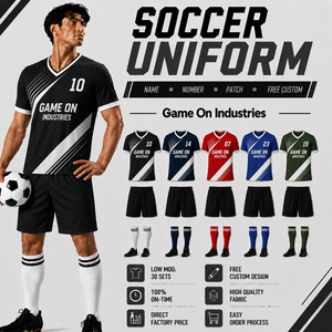 2026 Custom Sublimated Soccer Uniform Set Football Jersey and Shorts with Matching <b>Socks</b> Team Wear Wholesale Factory Price - Product Image 1