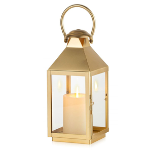 Lanterne Moderne en Laiton et Verre de Qualité Supérieure pour Décoration d'Intérieur, Porte-Bougie de Table, Lanterne Suspendue Décorative à Cadre Métallique – En Promotion - Product Image 5