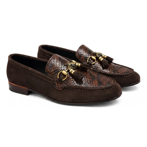Elegantes Mocasines de Cuero con Borlas para Hombre, Transpirables, Sin Cordones, Acabado de Alta Calidad, para Negocios, Fiestas, Casuales, Invierno - Product Image 2