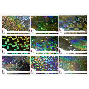 Film vinyle métallisé personnalisable, film holographique à gratter, film de plastification holographique à estampage à chaud pour exposition et épicerie - Product Image 3