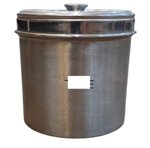 Classic Shining Steel Food Storage Canister with Flip Top Lid <b>for</b> Loose Tea Leaves and Pantry Use - Product Image 4